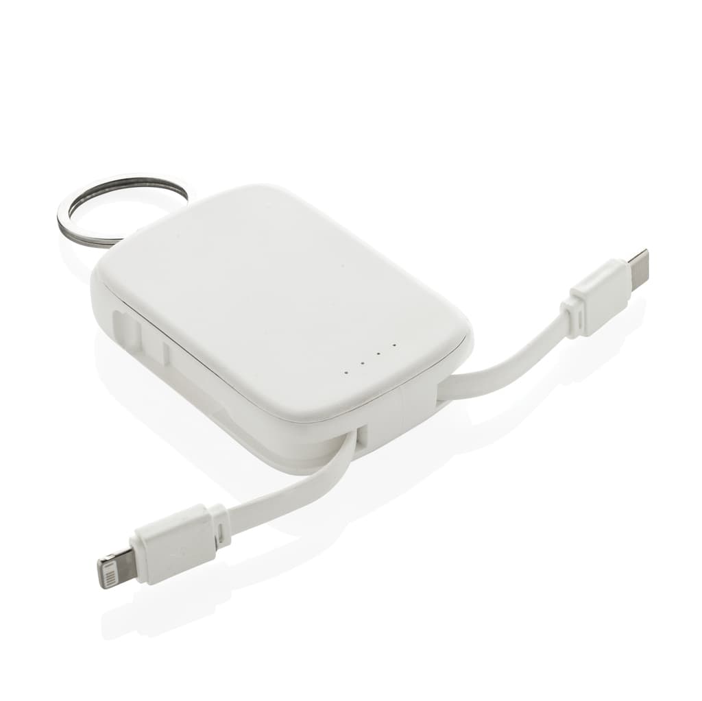 Nexo RCS keychain 2000 mah powerbank with integrated cables